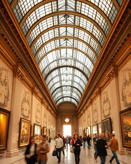 The long gallery at the Louvre