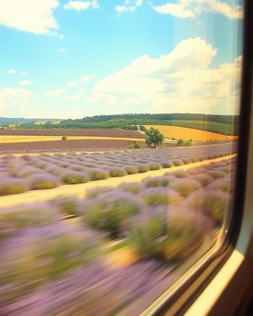 Lavender out the window on the way south